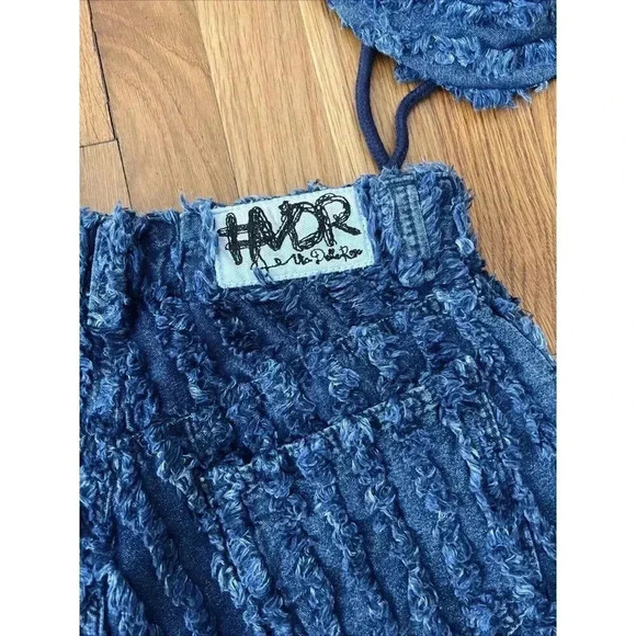 VDR Via Delle Rose Italian Shorts Size 28 Denim With Hat Size L - Picture 4 of 9